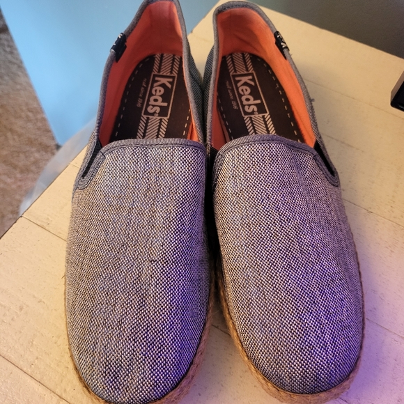 Keds Denim Tweed Slip-On Lower Woven Espadrille Trim in Wmns 8.5 - Picture 6 of 8